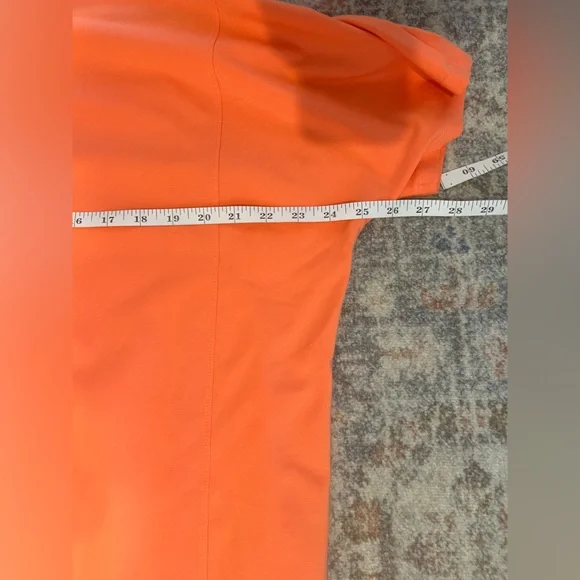 Eileen Fisher T Shirt Dress Womens Small Orange Organic Cotton Shift Mid Length - Picture 10 of 11